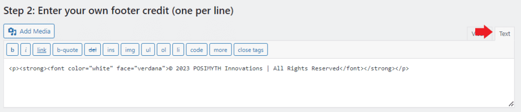 write HTML code | The Plus Addons for Elementor Write html code how to change footer copyright text in wordpress from the plus addons for elementor