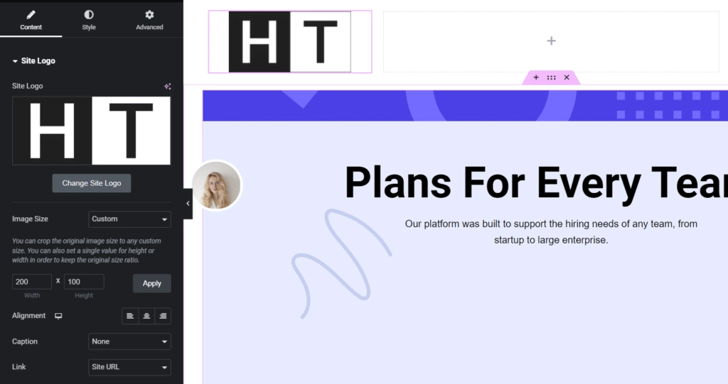 Add logo how to use elementor header templates [complete guide] from the plus addons for elementor