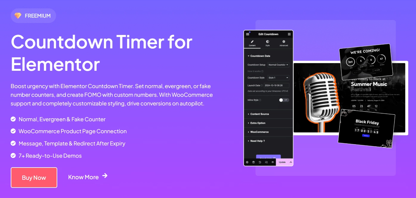 Countdown timer by the plus addons 6 best wordpress countdown timer plugins [use fomo] from the plus addons for elementor