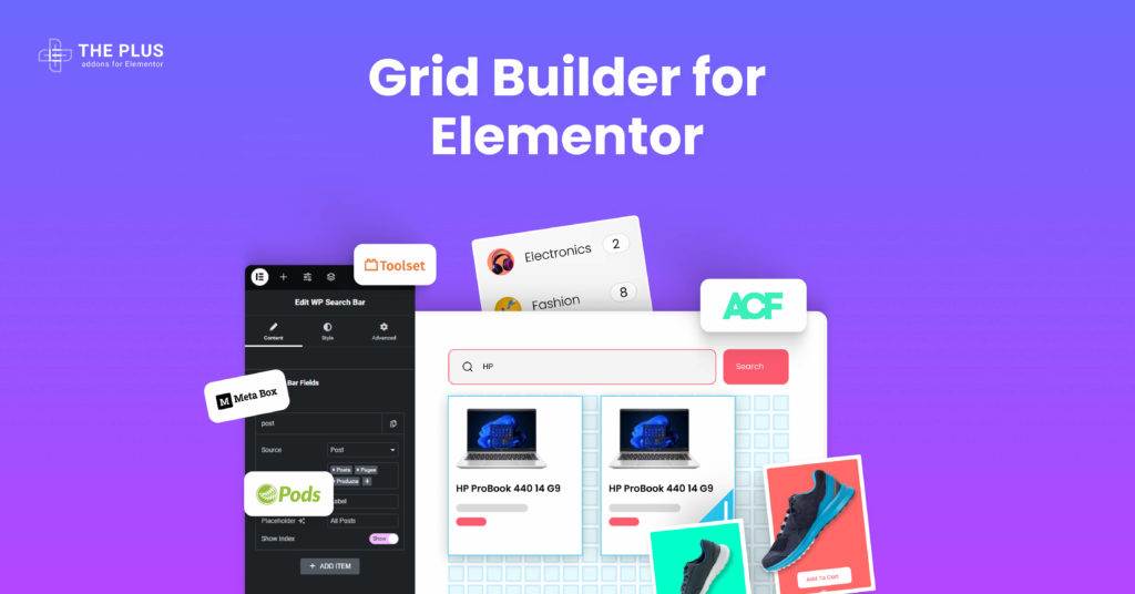 Grid Builder for Elementor | The Plus Addons for Elementor