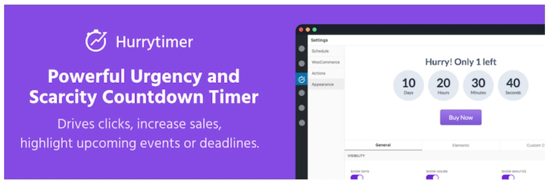 Hurrytimer 6 best wordpress countdown timer plugins [use fomo] from the plus addons for elementor
