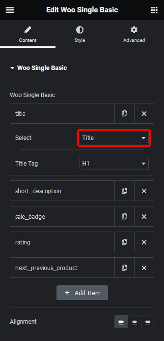 Woo single basic title