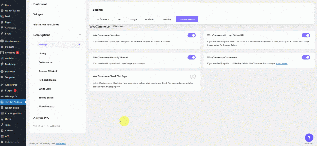 Woo thank you page settings how to edit woocommerce thank you page in elementor? From the plus addons for elementor