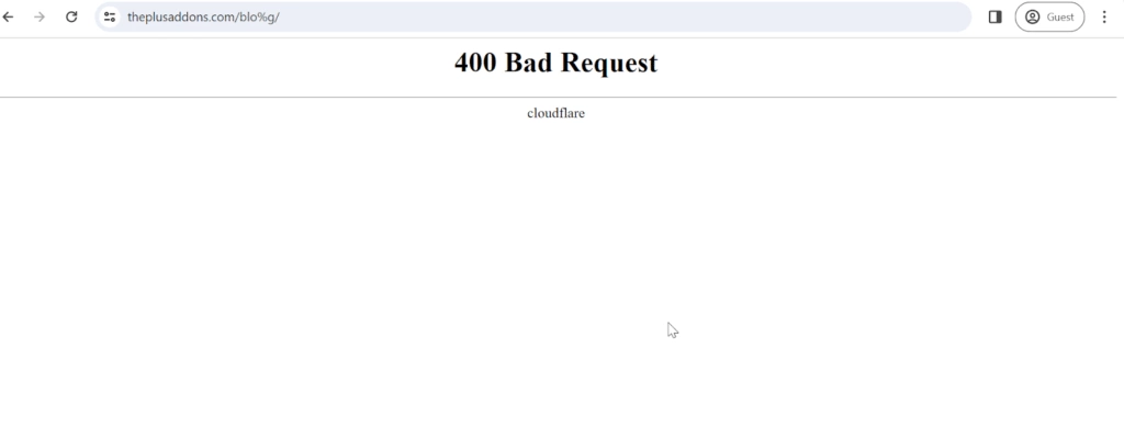 Fix 400 bad request error