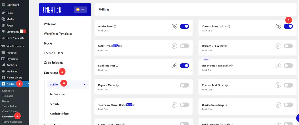 Enable custom fonts upload