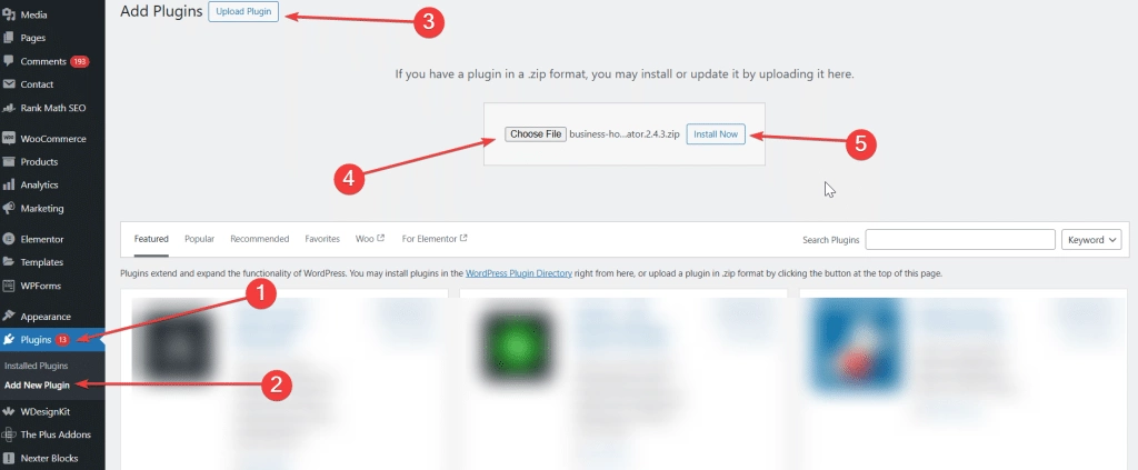 Install and activate the business hours plugin how to show business hours in wordpress [easy steps] from the plus addons for elementor