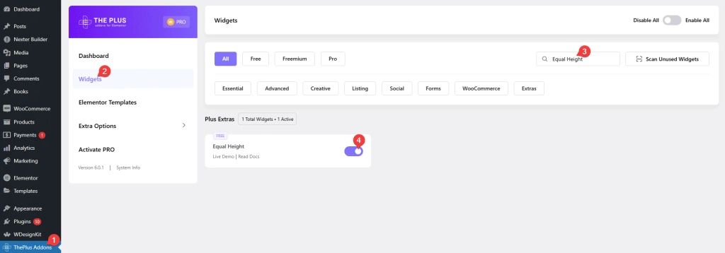 Equal height how to set equal column height in elementor for free (all widgets) from the plus addons for elementor