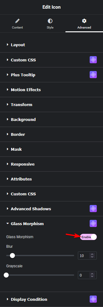 glass morphism settings new How to Add a Glassmorphism Effect in Elementor for FREE? (Frosted Glass Effect) from The Plus Addons for Elementor