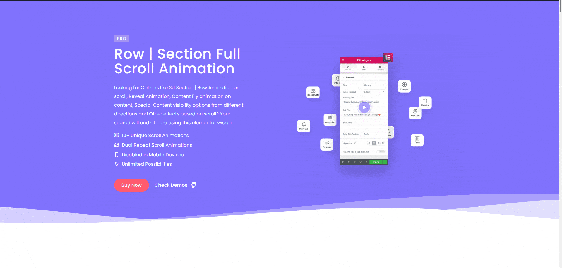 Section scroll animation demo