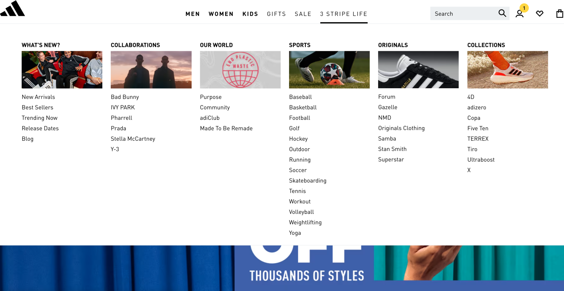 Adidas mega menu example edited 8 best mega menu examples + learn how to create them from the plus addons for elementor