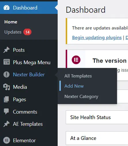 Create new header template how to create header & footer in elementor [easy guide] from the plus addons for elementor