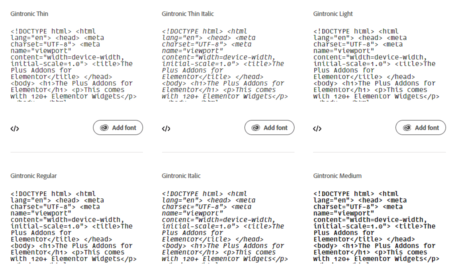 Gintronic fonts 10 best programming fonts for coding [for eye relief] from the plus addons for elementor