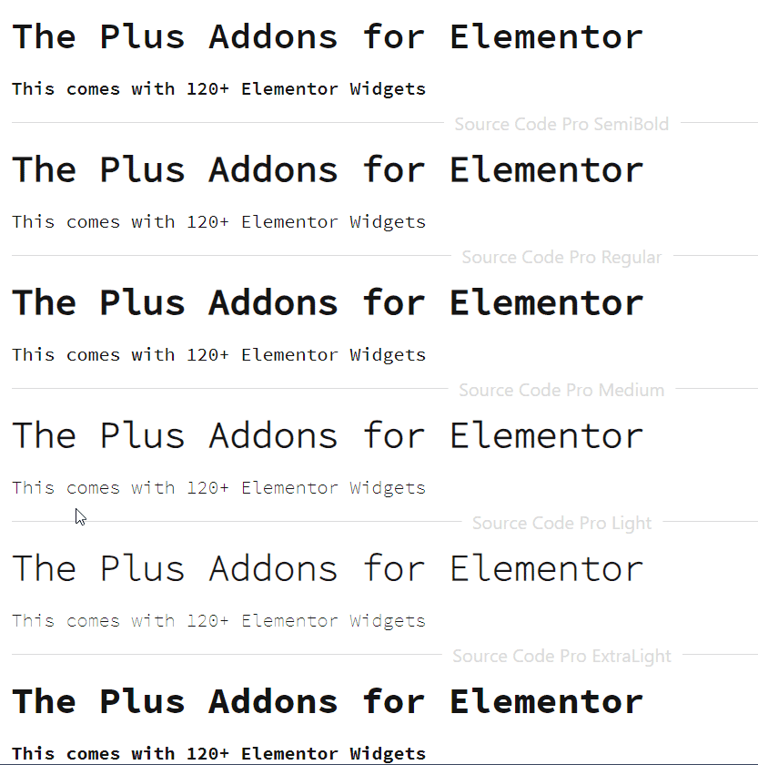 Source code pro fonts 10 best programming fonts for coding [for eye relief] from the plus addons for elementor
