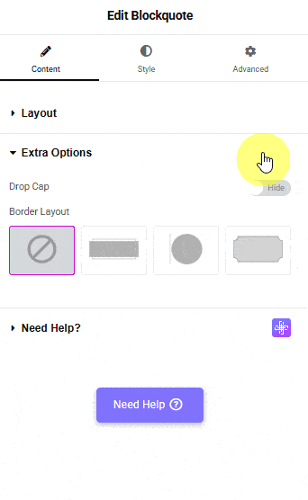 Tpae Blockquote Extra Options | The Plus Addons for Elementor Tpae blockquote extra options blockquote widget: settings overview from the plus addons for elementor