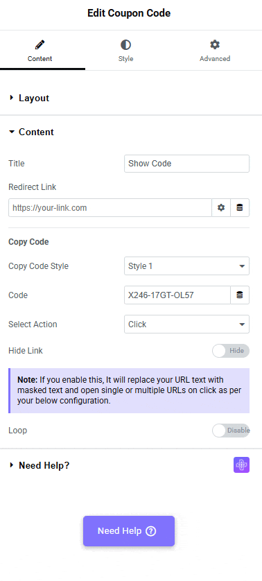 Tpae Coupon Code Content | The Plus Addons for Elementor Tpae coupon code content coupon code widget: settings overview from the plus addons for elementor