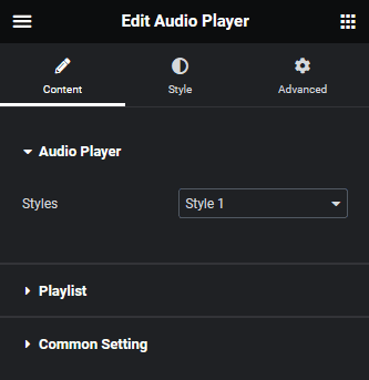 Audio player style