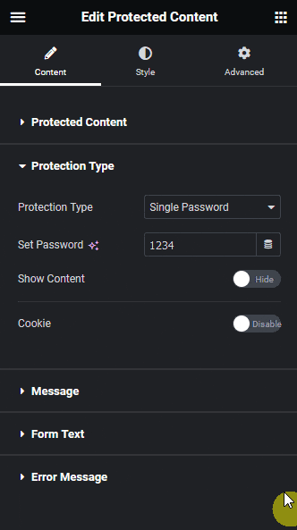 Protected content protection type