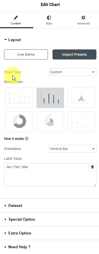 Tpae chart type bar 1 how to create a bar graph in elementor? From the plus addons for elementor