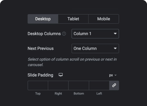 Device responsive controls  advanced carousel slider for elementor [carousel anything] from the plus addons for elementor