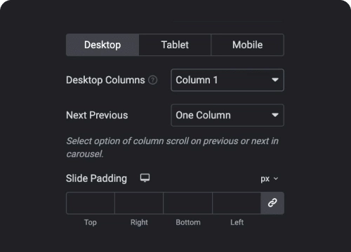 Device responsive controls  advanced carousel slider for elementor [carousel anything] from the plus addons for elementor