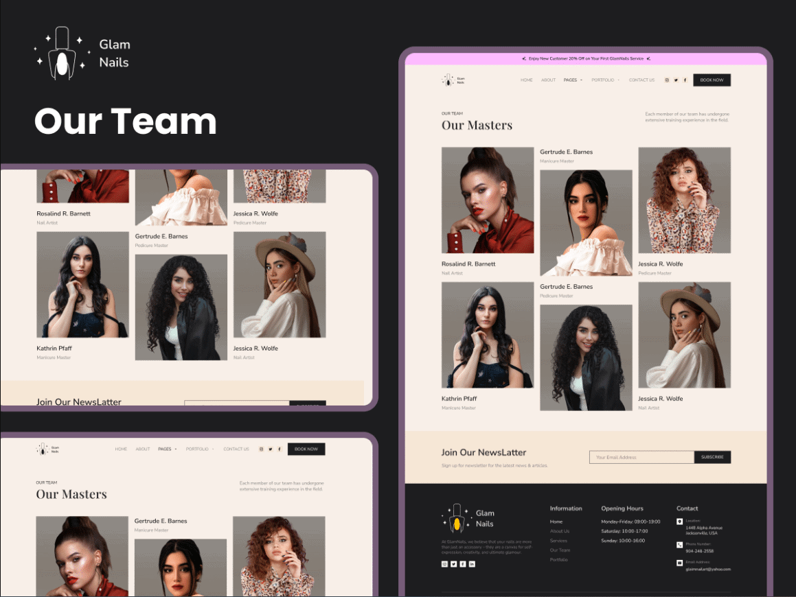 Glam nails team page demo 10 best meet the team page examples & trends [+ templates] from the plus addons for elementor