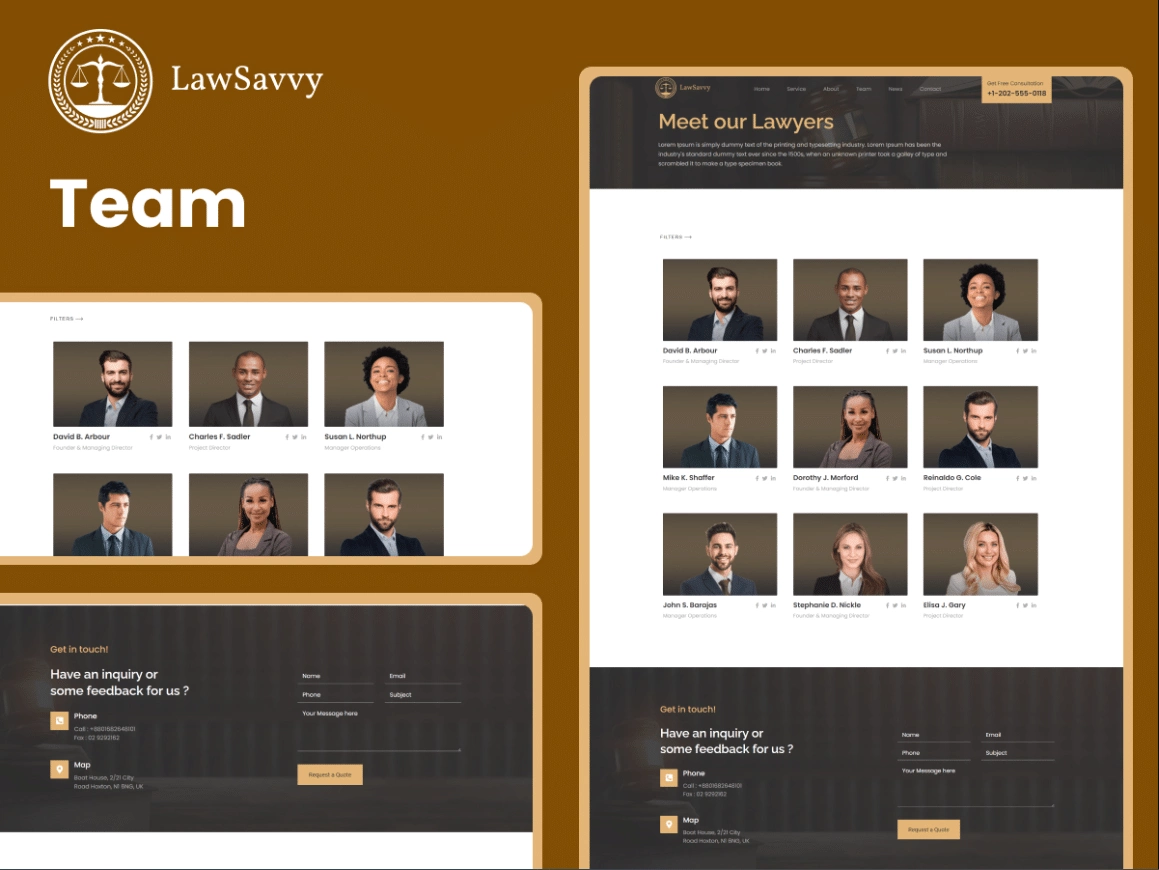 Law savvy team page template 10 best meet the team page examples & trends [with templates] from the plus addons for elementor
