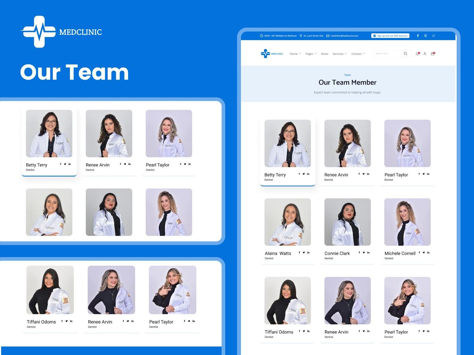 Medclinic team page demo 10 best meet the team page examples & trends [+ templates] from the plus addons for elementor