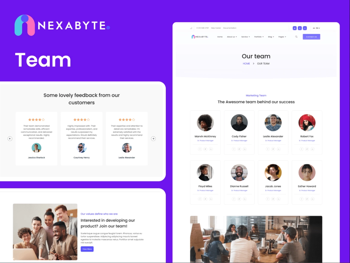 10 best meet the team page examples & trends [with templates] from the plus addons for elementor