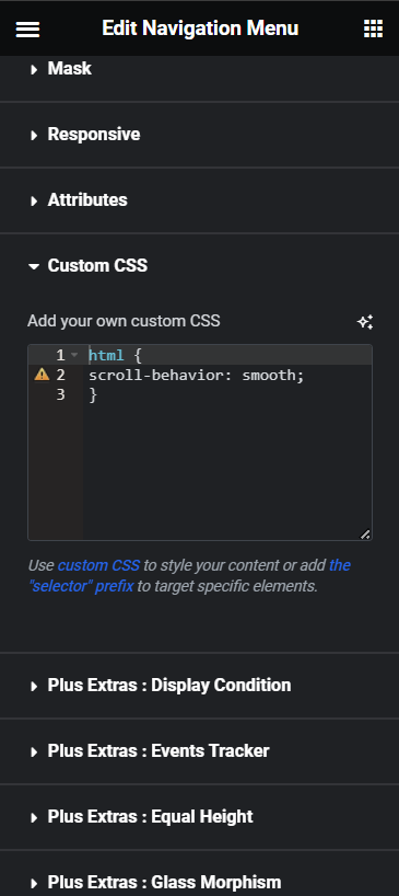 Smooth scroll css code how to add anchor link in elementor [3 ways] from the plus addons for elementor
