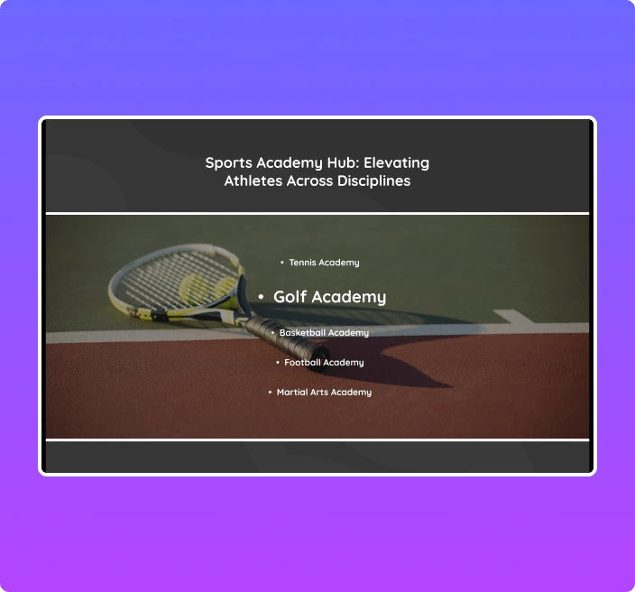 Sports training portfolio style animated service boxes from the plus addons for elementor