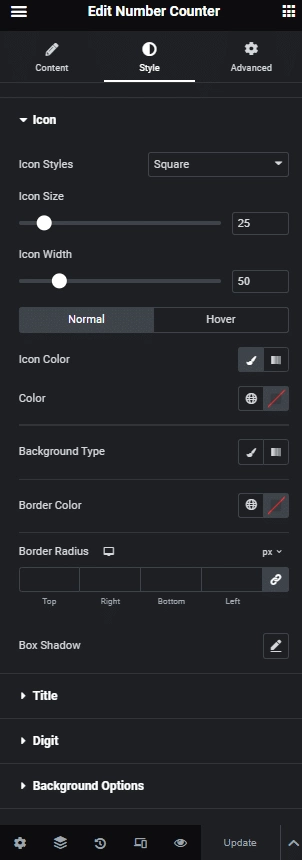 Style number counter