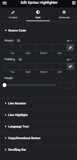 Style Syntax Highlighter | The Plus Addons for Elementor Style syntax highlighter