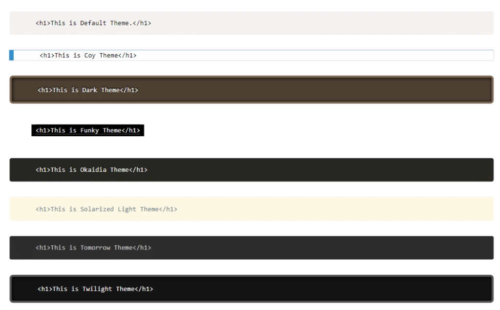 Syntax highlighter demo styles