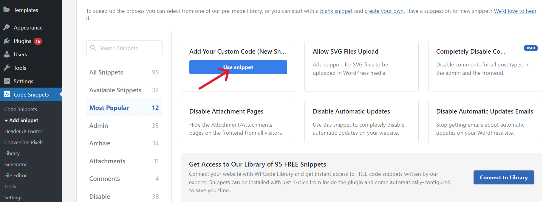 Wordpress code snippets