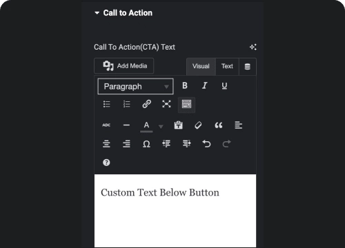 Add cta text below button pricing table from the plus addons for elementor