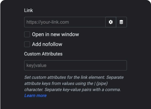 Add custom link to info info box for elementor from the plus addons for elementor
