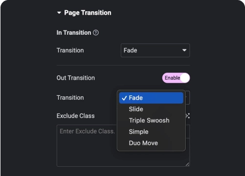 Add page in out transitions effects elementor preloader animations & transitions | the plus addons for elementor from the plus addons for elementor