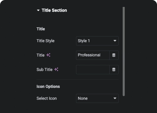 Add title to pricing table pricing table from the plus addons for elementor