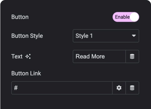 Button styles controls 1 flipbox from the plus addons for elementor