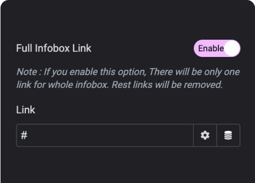 Enable link for full info info box for elementor from the plus addons for elementor