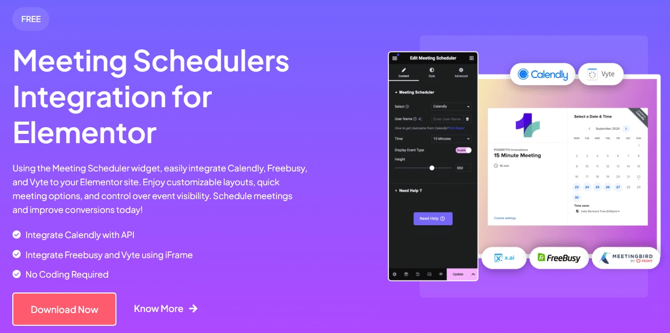 Meeting scheduler by the plus addons 6 best elementor calendar plugins [manage events easily] from the plus addons for elementor