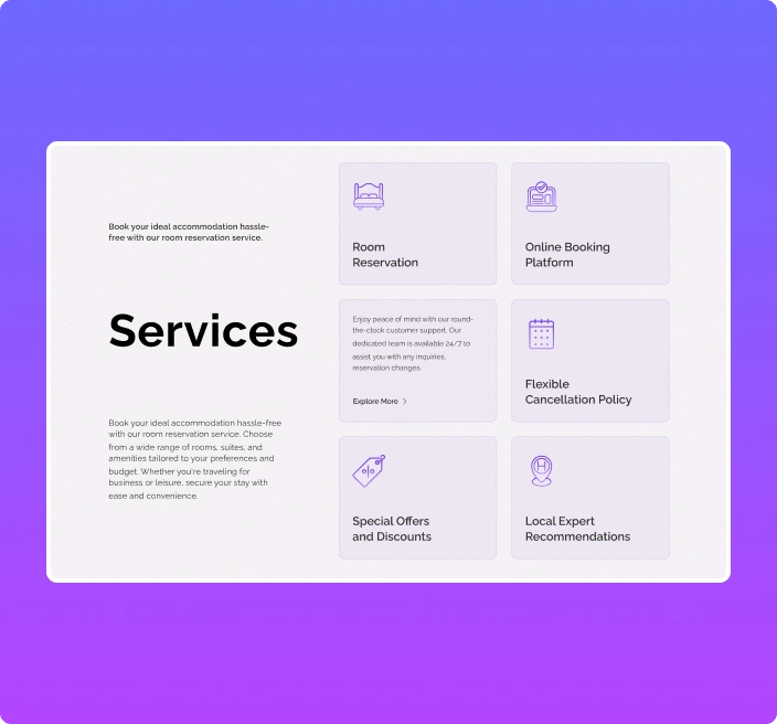 Services page flipbox from the plus addons for elementor