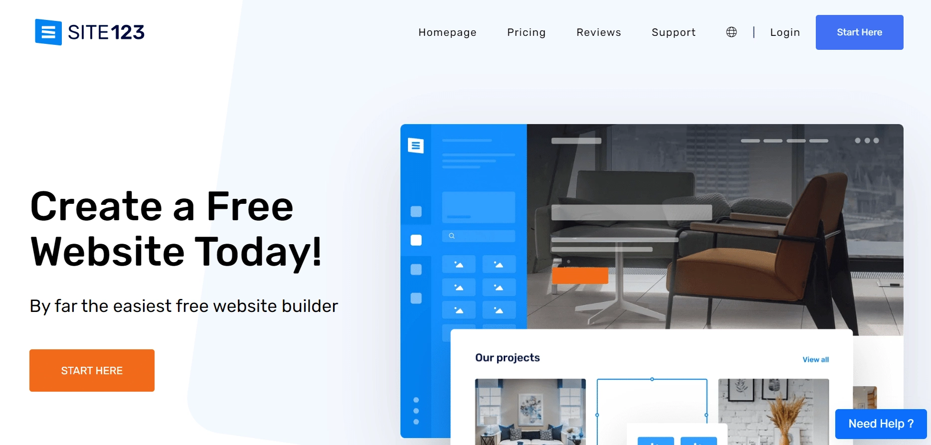 Site123 6 best free one page website builders [single page site] from the plus addons for elementor