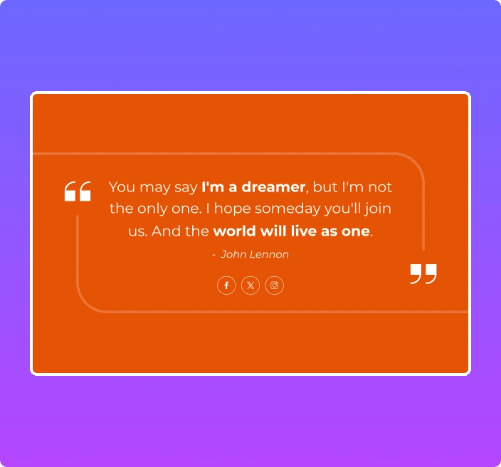 Solid color blockquote design blockquotes for elementor [quote text] | the plus addons for elementor from the plus addons for elementor