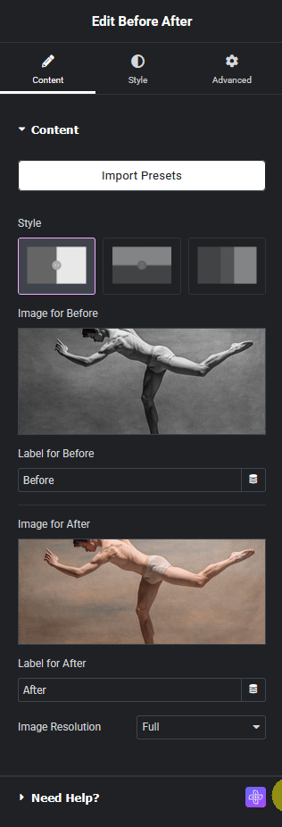 before after horizontal new How to Add Before/After Image Comparison in Elementor? from The Plus Addons for Elementor