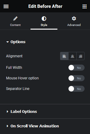 before after style | The Plus Addons for Elementor Before after style