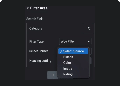 Ajax woo filters product listing page with ajax filters from the plus addons for elementor