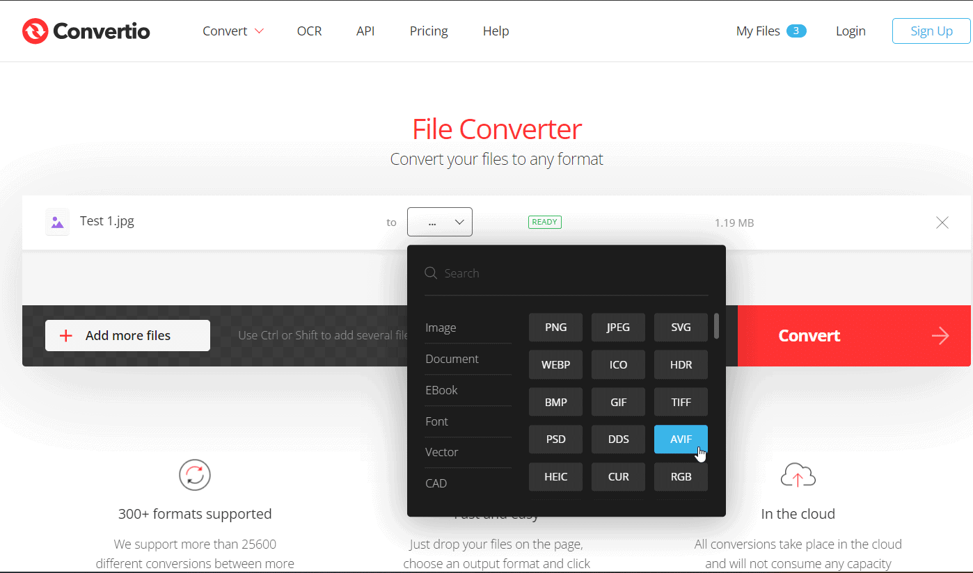 Choose file jpg vs avif: traditional vs modern image format from the plus addons for elementor