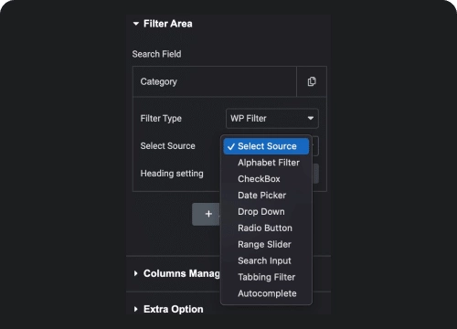Mulitple filter fields product listing page with ajax filters from the plus addons for elementor