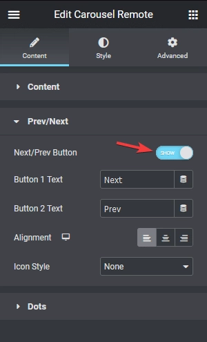 Next or prev button how to connect elementor flip box with carousel remote? From the plus addons for elementor